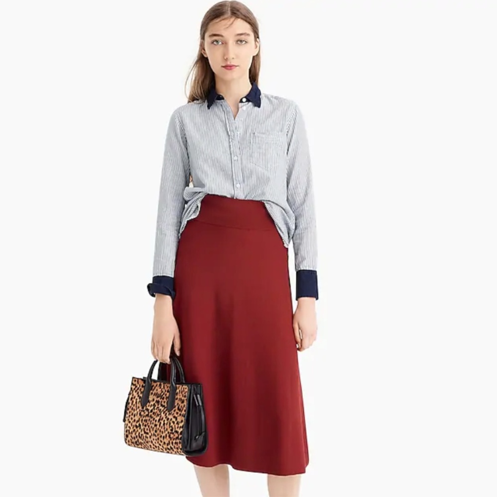 J.Crew A-line midi sweater skirt